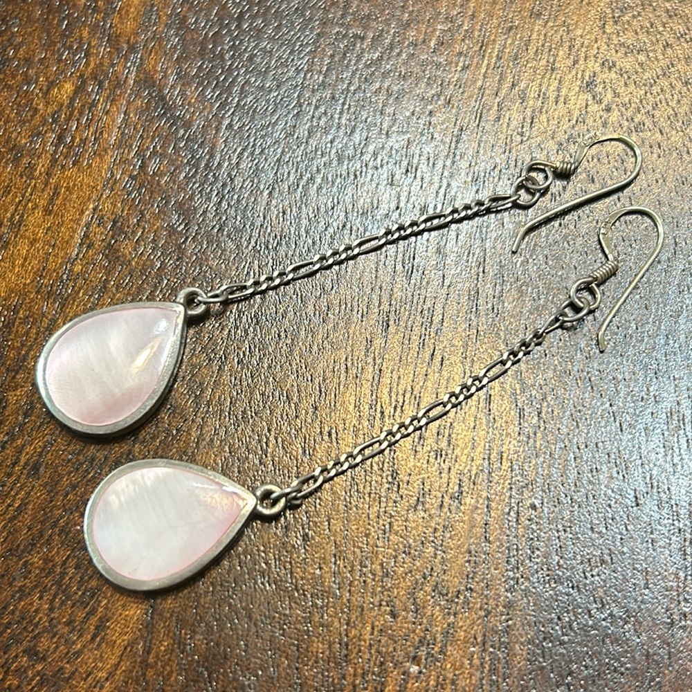 SALE!!! Silver and Mother of Pearl Earrings